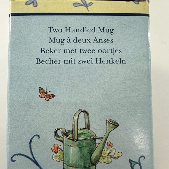 Vintage PETER RABBIT TEA TIME Two Handled Mug WEDGWOOD England 1996 w/Box - Picture 5 of 9
